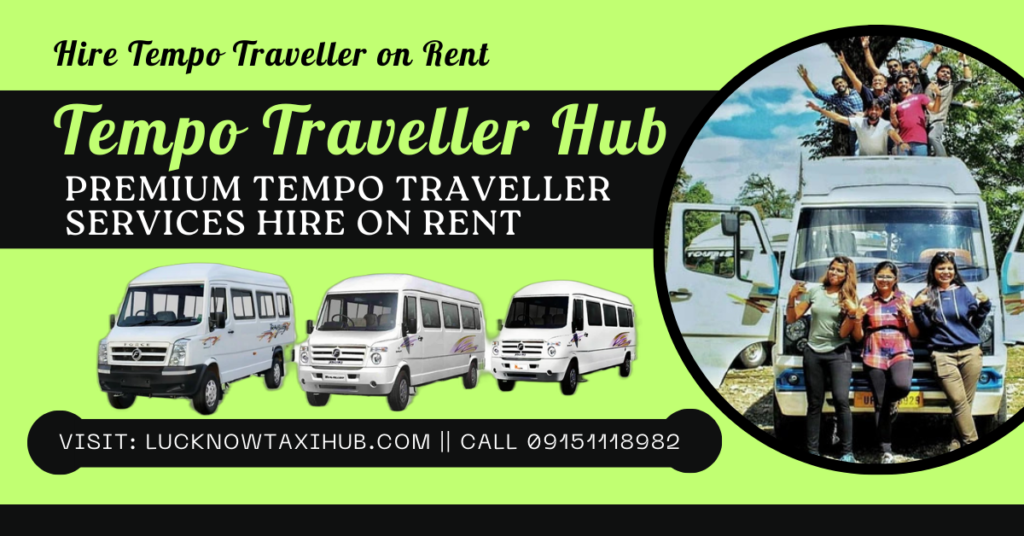 Hire the best Tempo Traveller in Varanasi for group travel. Choose 8 to 22-seater options with affordable prices for Varanasi to Ayodhya, Varanasi, Prayagraj, Naimisharanya, and Kumbh Mela trips.